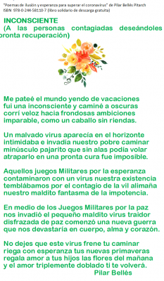 DIARIO DEL CORONAVIRUS EN PROSA Y POESÍA: Aparece la pandemia. Poema: "Inconscientes"
